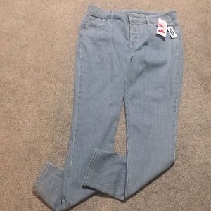 Rockstar skinny jeans- blue & white pinstripe